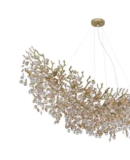 Svietidlá Globo 64138H4G - Závesný luster na lankách QUEENA 16xE14/40W/230V zlatý 64138H4G