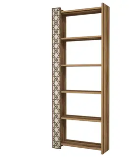 Knižnice Knižnica City - Walnut, Cream