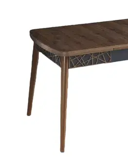 Jedálenské stoly Extendable Dining Table Amalfi Motif - Walnut