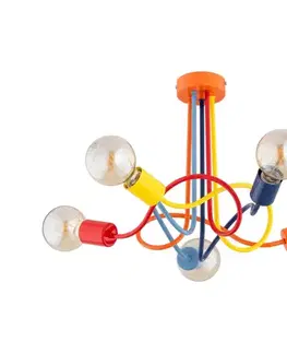 Svietidlá  Detský prisadený luster WINGO 5xE27/15W/230V pestrofarebná 63307