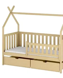 Detské postele Posteľ Domček Simba 90x200 borovica