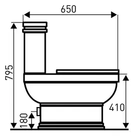 Záchody KERRA - WC kompakt Kleopatra 11 (s doskou) 5907548101235