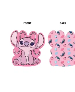 Dekoračné vankúše 3D mikroplyšový detský vankúšik Lilo and Stitch ružový Setino Tiahome