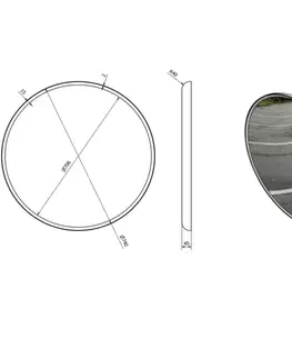 Kúpeľňové zrkadlá SAPHO - FLOAT LED podsvietené zrkadlo, ø 74cm, biela 22574