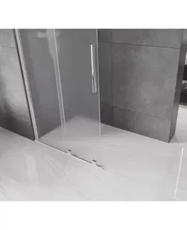 Sprchové dvere MEXEN/S - Velar Sprchová zástena posuvná Walk-in 90 x 200, dekor 8 mm, chróm 871-090-000-33-01