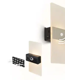 Svietidlá Briloner 3888012 - Nabíjateľné nástenné LED svietidlo AURA so senzorom, 2,5 W / 5 V, 1800 mAh, matné 3888012