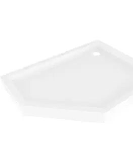 Vane MEXEN - Flow+ päťboká sprchová vanička pravá 90 x 80, biela lesk 46P108090RH