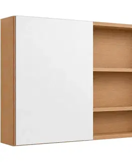 Kúpeľňový nábytok CERANO - Kúpeľňová zrkadlová skrinka Orea - dub medový - 120x65x15 CER-661939
