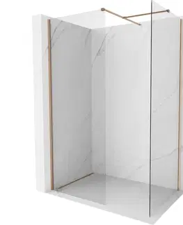 Sprchové dvere MEXEN/S - Kyoto-X Sprchová zástena WALK-IN 110 x 110, transparent 10 mm, meď kartáčovaná 800-110-202-65-00-110-X