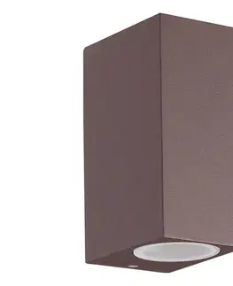 Svietidlá Ideal Lux - Vonkajšie nástenné svietidlo UP 2xG9/15W/230V IP44 hnedé 213354