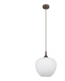 Svietidlá Globo 15548H1C - Luster na lanku MAXY 1xE27/60W/230V biela/hnedá 15548H1C