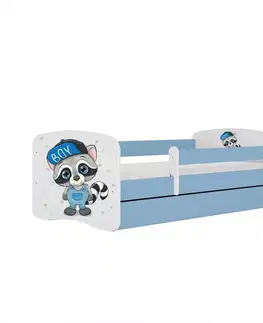 Postele pre dievčatá Detská Posteľ. Babydreams+Sz+M Modrá 80x160 medvedík čistotný