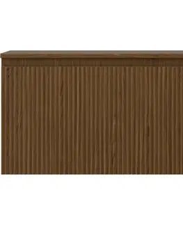 Kúpeľňový nábytok MEXEN/S - Rivel kúpeľňová skrinka pod umývadlo 90 cm s doskou, 1 šuplík, reliéf, orech 91A20-09047-1-BFC86