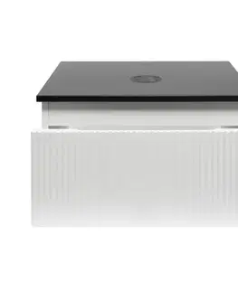 Kúpeľňový nábytok Kúpeľňová skrinka so žulovou doskou SAT Evolution 58x30x44, 8 cm biela mat SATEVO60WMZ SATEVO60WMZ
