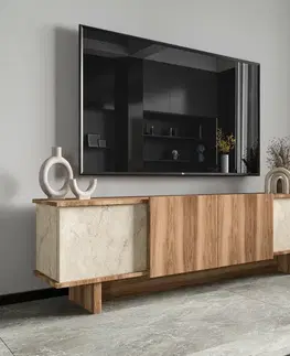 TV stolíky ANNA TV stolík na nožičkách, traventine/orech
