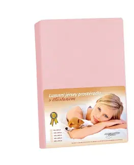 Plachty Bellatex Jersey prestieradlo s elastanom ružová, 160 x 200 cm