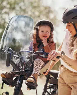 Sedadlá na bicykle Predná sedačka na bicykel s upínacím adaptérom Urban Iki Inaho béžová/Bincho čierna