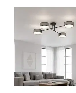 Svietidlá EMIBIG Prisadený luster MAGA 4xE14/10W/230V sivý 1570/4