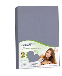 Plachty Bellatex Jersey prestieradlo Kamilka modrosivá, 140 x 200 cm