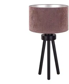 Lampy  - Stolná lampa LYON 1xE27/15W/230V pr. 30 cm hnedá 602310