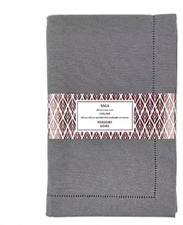 Bytový textil Obrus SAGA tmavošedá 140x180 easy care