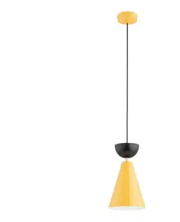 Svietidlá  Luster na lanku ENTORI 1xE27/15W/230V žltá/čierna 61601
