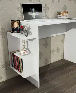 Písacie stoly LASKA písací stôl, biela