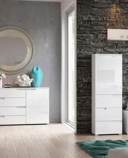 Komody a skrinky CELENE komoda 8 biela/biely lesk