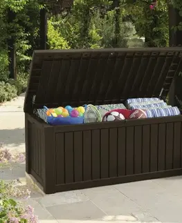 Úložné boxy Keter záhradný úložný box Rockwood 570 l, hnedá