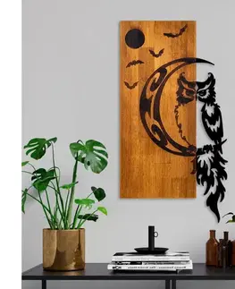 Obrazy  Nástenná dekorácia 36x66 cm sova drevo/kov 899SKL2682