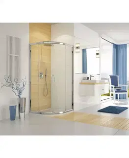Sprchové kúty Sprchový kút štvrťkruhový KP4/TX5B 90/190 W0 SB Glass protect