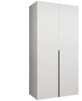 Šatníkové skrine Skriňa Alicante I 100 biela/čierna