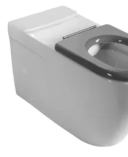 Doplnky do kúpeľne SAPHO - MEDIC RIMLESS misa pre kombi WC, spodný/zadný odpad, biela MC102-111