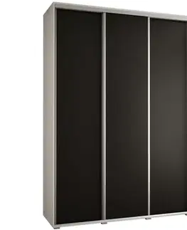 Šatníkové skrine Skriňa 45 Canaris 1 200 biela/čierna/silver