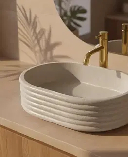 Umývadlá REA - Umývadlo na dosku Nicoletta Beige REA-U7346