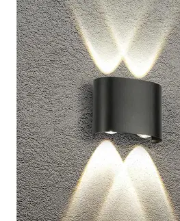 LED osvetlenie BRILAGI - LED vonkajšie nástenné svietidlo FLAREBOX LED/4W/230V čierne IP65 BRI249