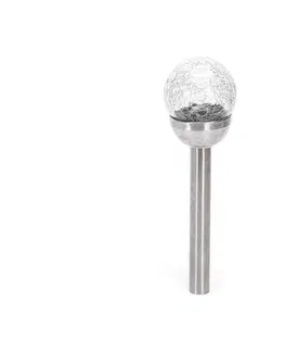 LED osvetlenie  B.V.  - LED solárne svietidlo LED/2V 6500K IP44 40 mAh strieborné B10201AEGH