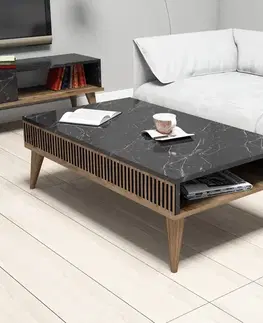 Konferenčné stolíky Konferenčný stolík Milan Walnut Black
