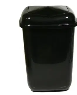 Odpadkové koše Kinekus Kôš na odpad preklápací 28L, plastový, QUATRO, čierny