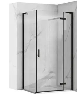 Sprchovacie kúty REA/S - Sprchová kabína Hugo Black 90x80 KPL-45222