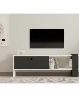 Konferenčné stolíky Televízny stolík Funda Anthracite and White