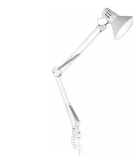 Lampy  Stolná lampa s klipom WORKER 1xE27/10W/230V biela 327536