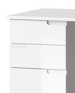 Kancelárske, písacie a PC stoly Szynaka PC stolík SELENE 15 |  biela