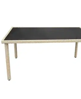 Záhradné stoly Stôl technoratan Dandy prírodný 150 x 90 cm