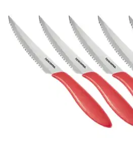 Kuchynské náradie Tescoma nôž steakový PRESTO 12 cm, 6 ks, červená