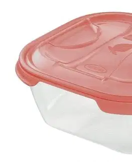 Dózy na potraviny Kinekus Plastová dóza na potraviny, 1L, 15,8x15,8x7,45cm, štvorcová  mix "Nuvola" TONTARELLI