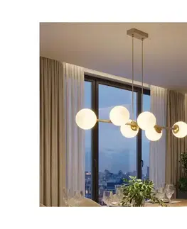 Svietidlá BRILAGI - Luster na lankách MILO ECRU 6xE27/60W/230V béžová/zlatá 75-023B