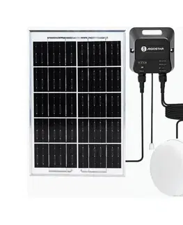 LED osvetlenie  B.V.  - LED solárne svietidlo 2xLED/35W/12V 6000 mAh 6500K priemer 16,8 cm B1020135G