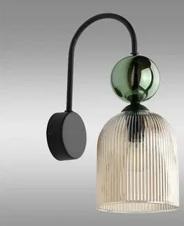 Lampy do obývačky Luster SOPHIA GREEN COGNAC 11143 LK1