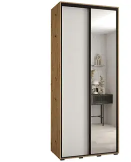 Šatníkové skrine Skriňa 45 Canaris 3 140 artisan/biela/čierna